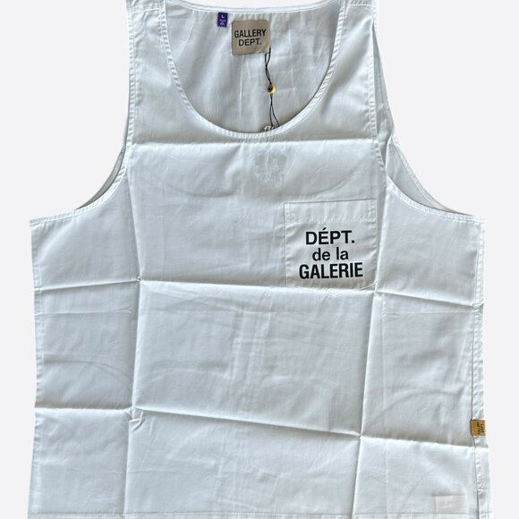 Gallery Dept White & Black Dept Logo Tank Top